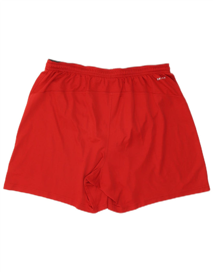 Nike Short de sport Dri Fit XL pour homme Rouge Colorblock Polyester