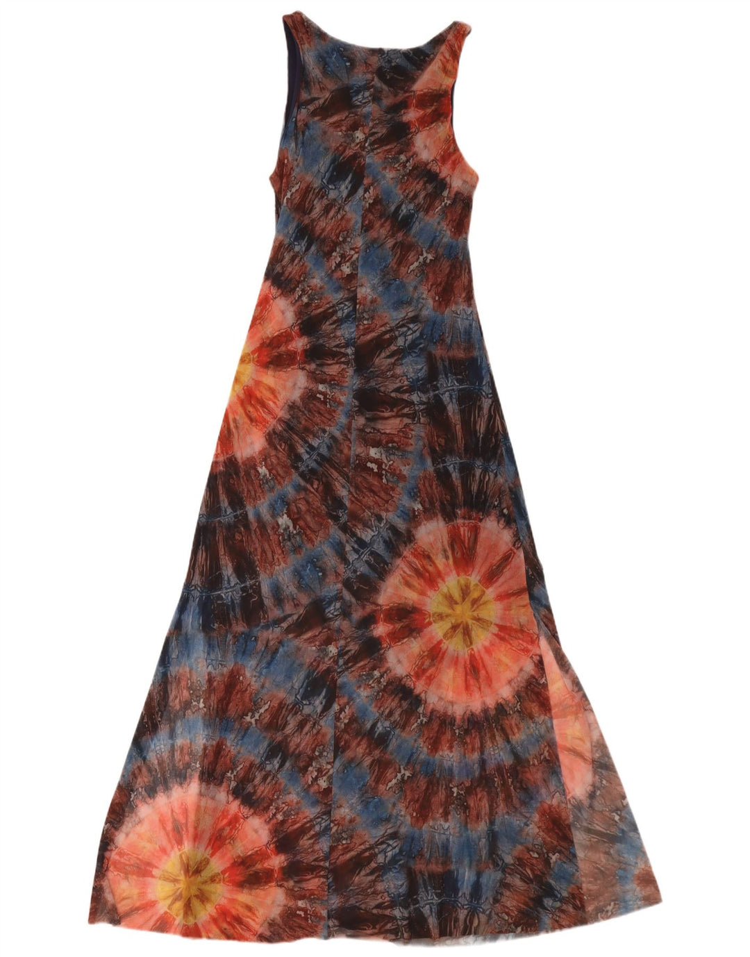 Desigual Robe longue sans manches pour femme UK 42 Medium Multicolore Tie Dye