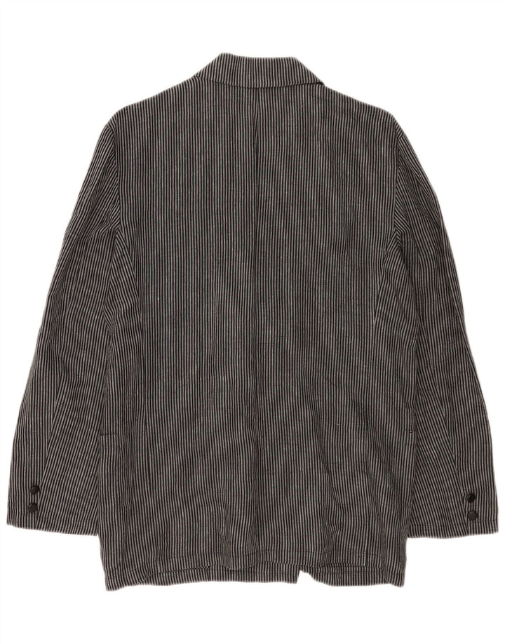 Pancaldi & B Veste Blazer Femme UK 16 Grande Rayure Grise