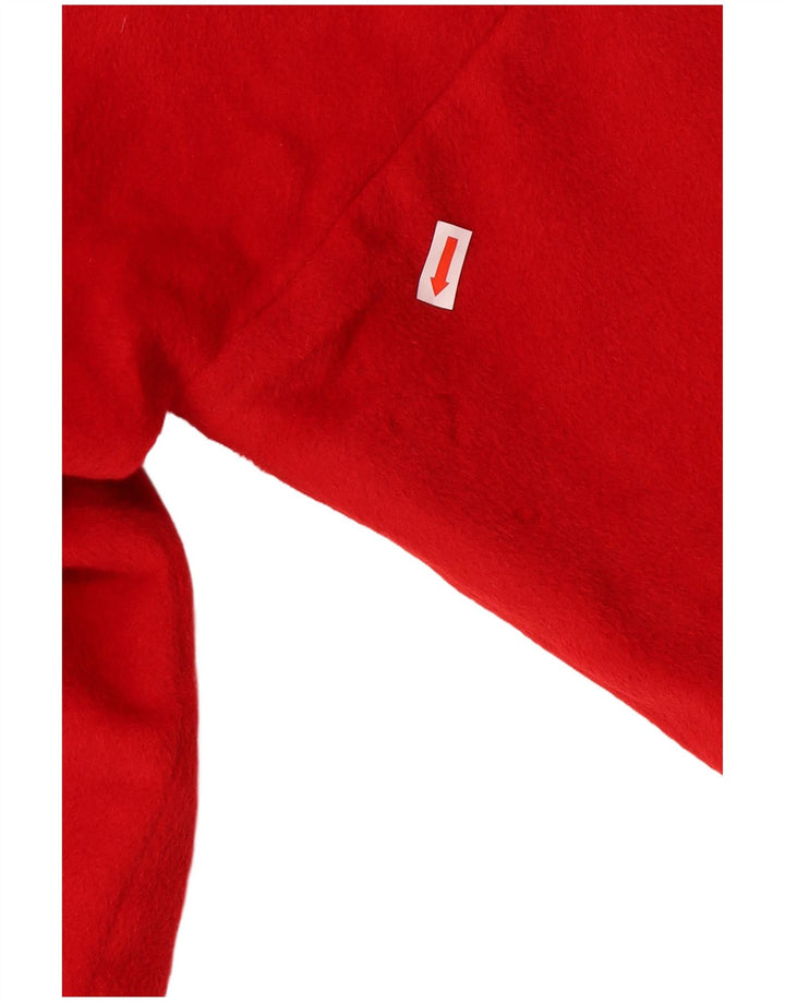 Jaeger Manteau double boutonnage surdimensionné pour femme UK 14 Grand Angora rouge