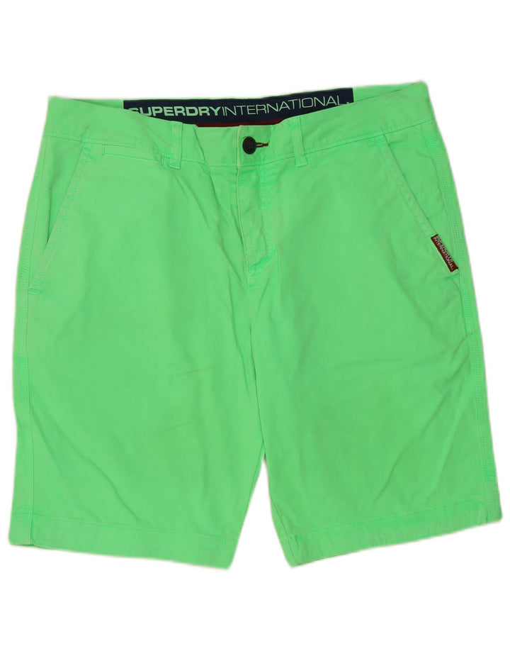 Superdry Short Chino Homme Large W36 Vert Coton