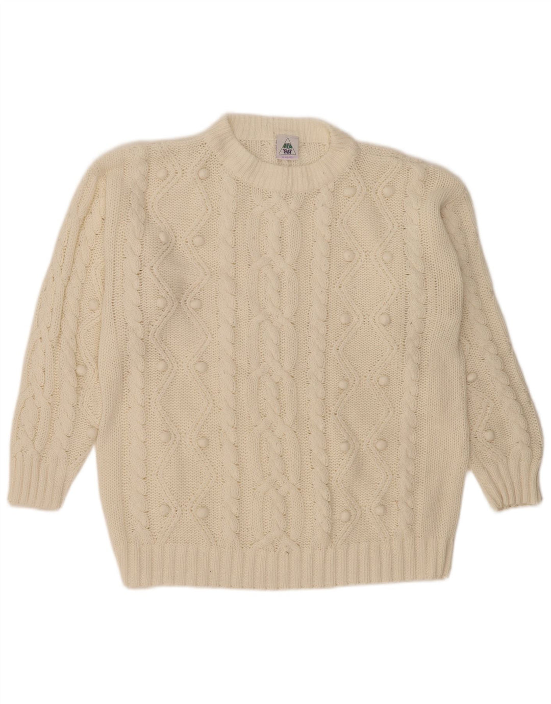 New Fast Pull surdimensionné à col rond pour femme EU 40/42 Blanc moyen