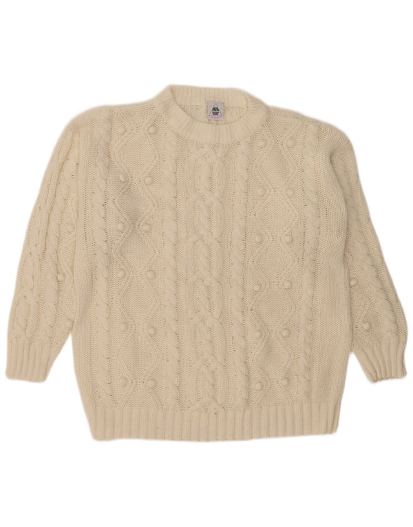 New Fast Pull surdimensionné à col rond pour femme EU 40/42 Blanc moyen