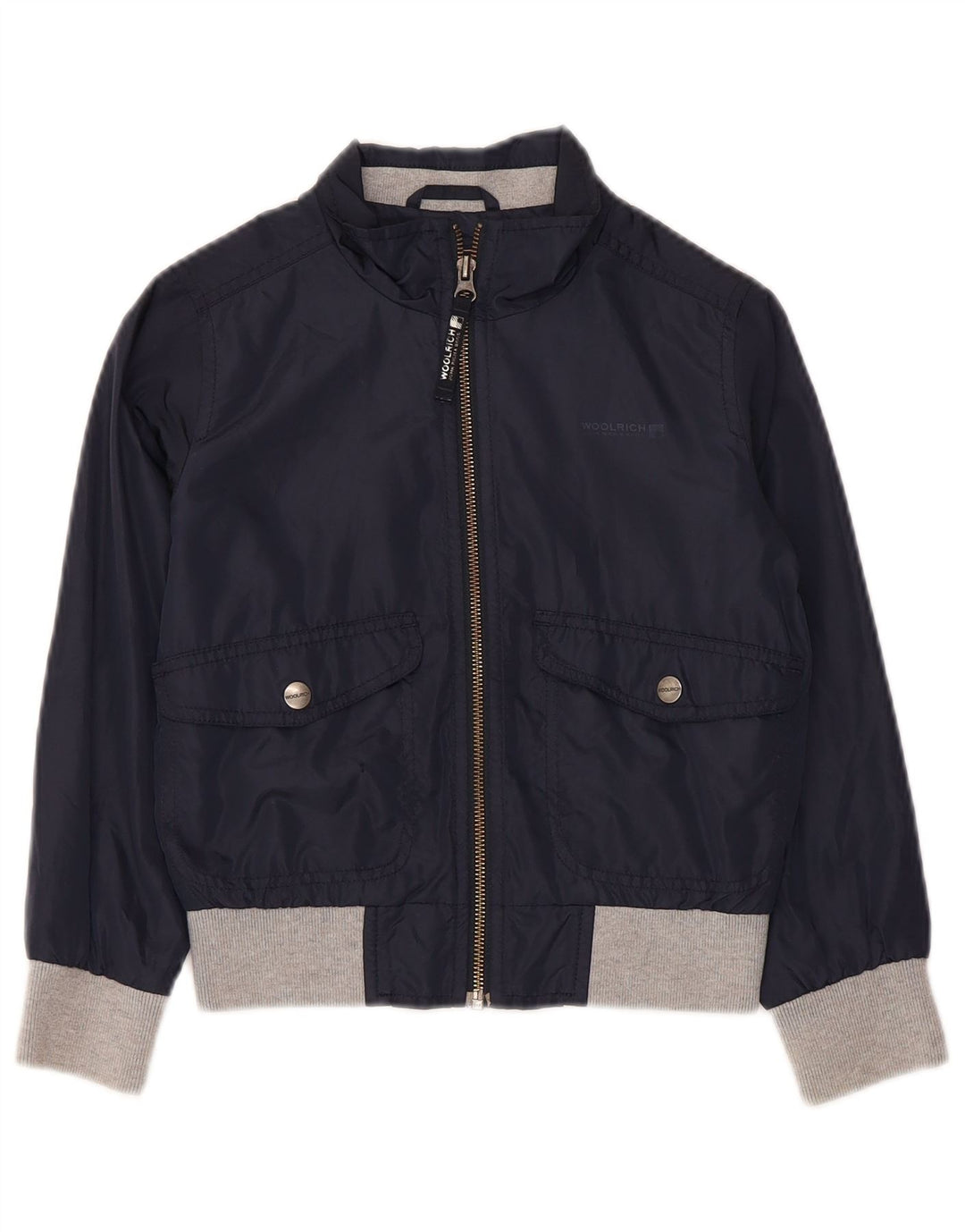 WOOLRICH Blouson Bomber Garçon 5-6 Ans Bleu Marine Colourblock