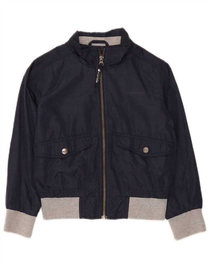 WOOLRICH Blouson Bomber Garçon 5-6 Ans Bleu Marine Colourblock