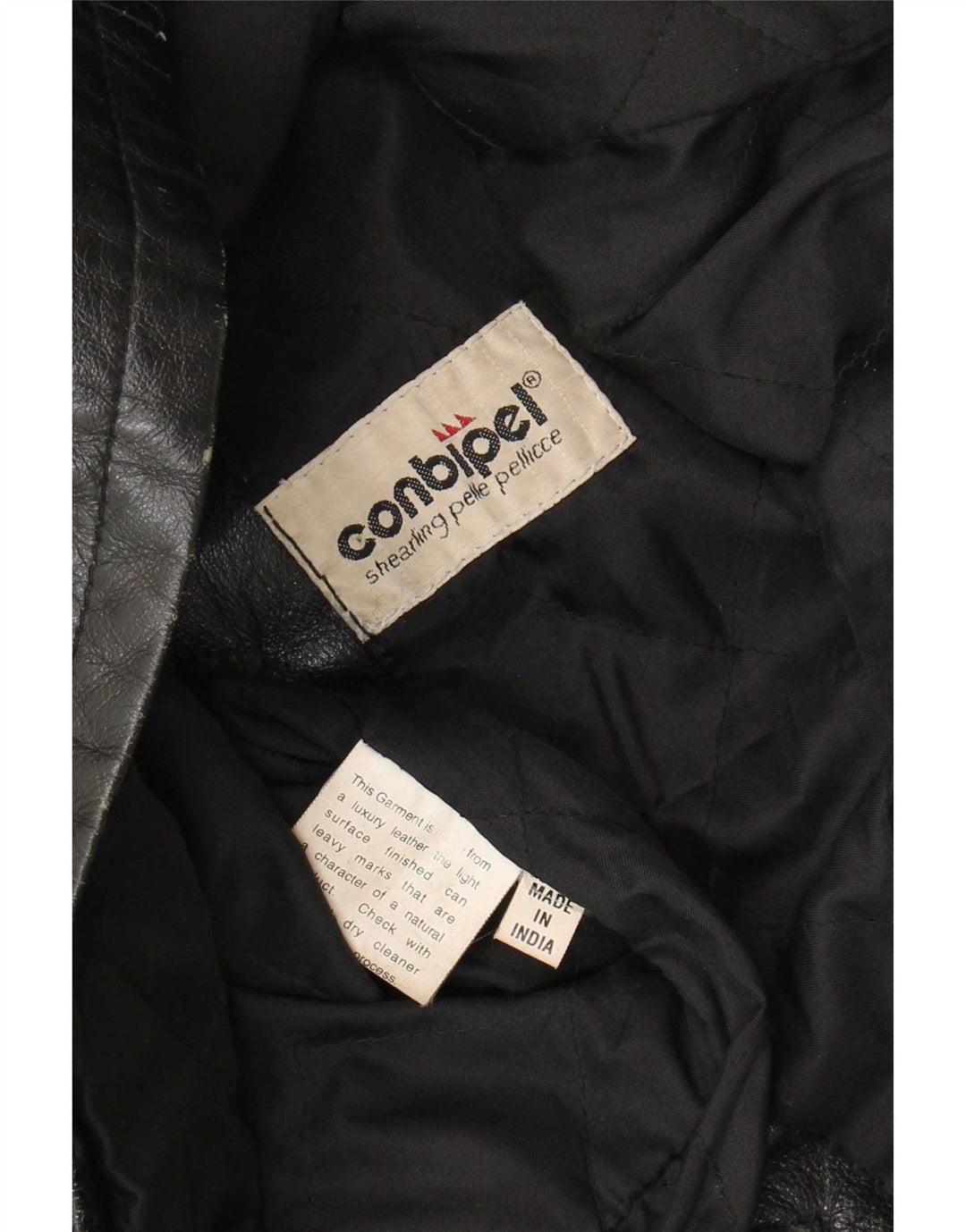Conbipel Veste en cuir pour homme UK 40 Large Noir
