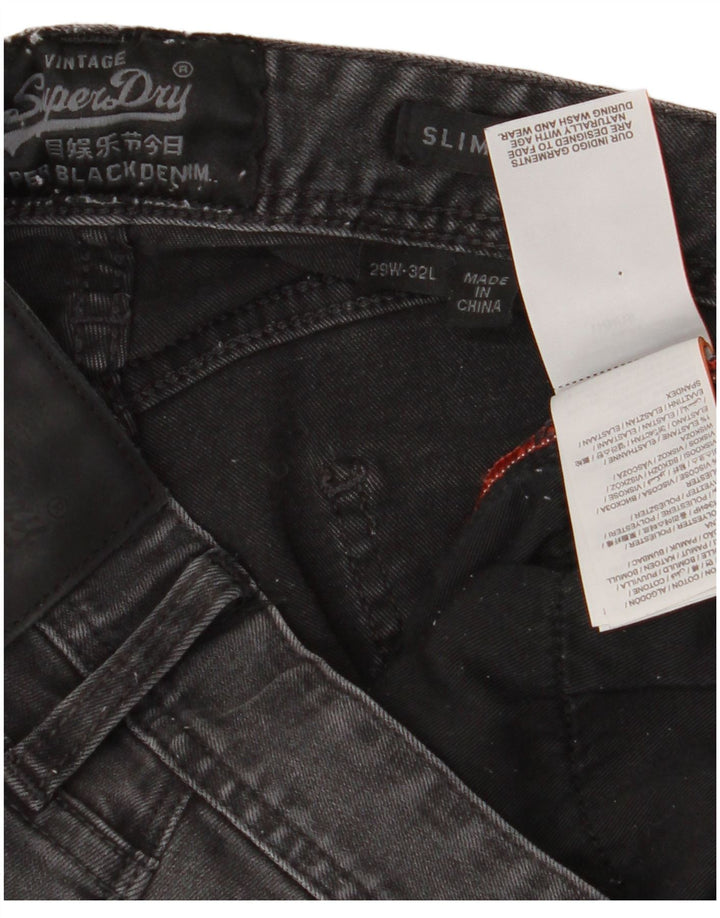 Superdry Jean Slim W29 L32 Gris Coton Homme
