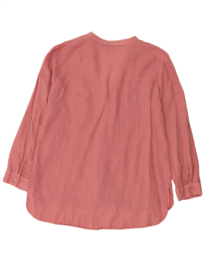 ZARA Chemisier à manches 3/4 pour femme UK 16 Large Rose