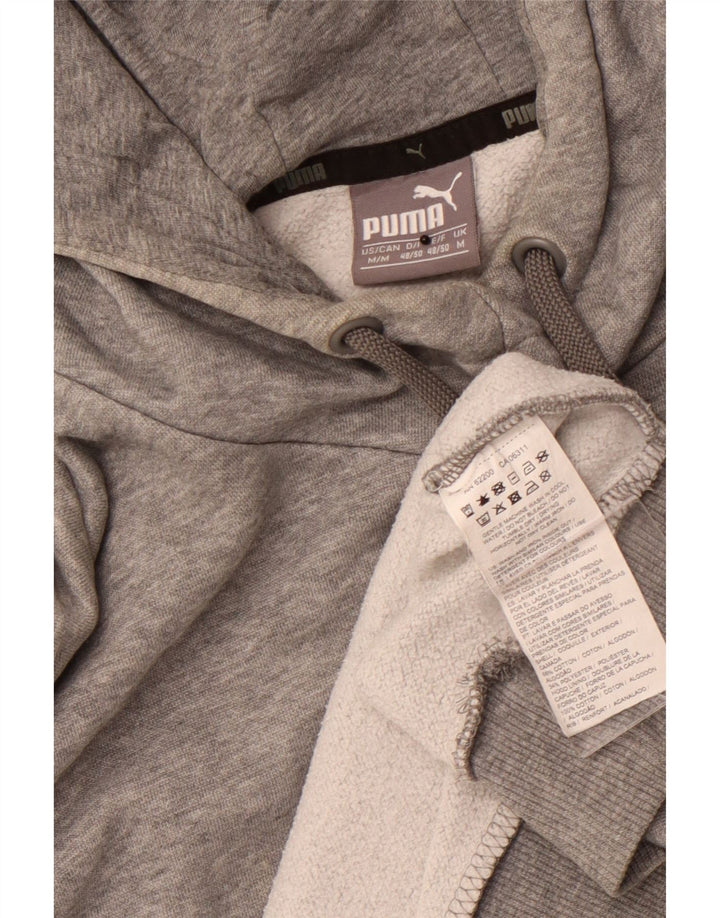 PUMA Pull à capuche homme gris moyen coton
