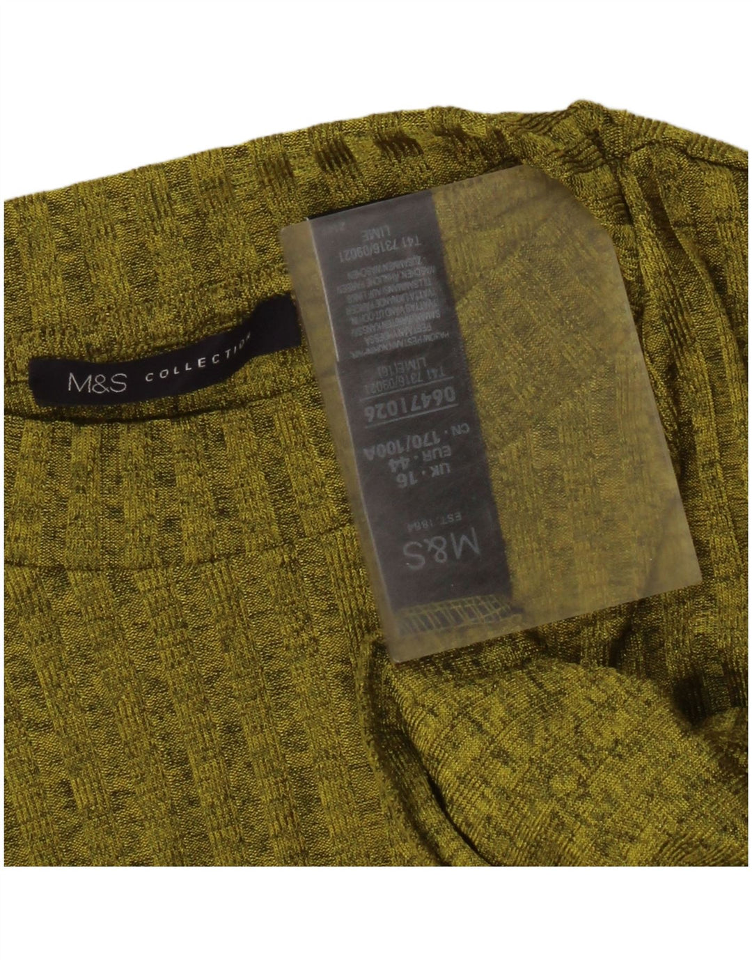 Marks & Spencer Haut à manches longues pour femme UK 46 Large Vert Moucheté Polyester