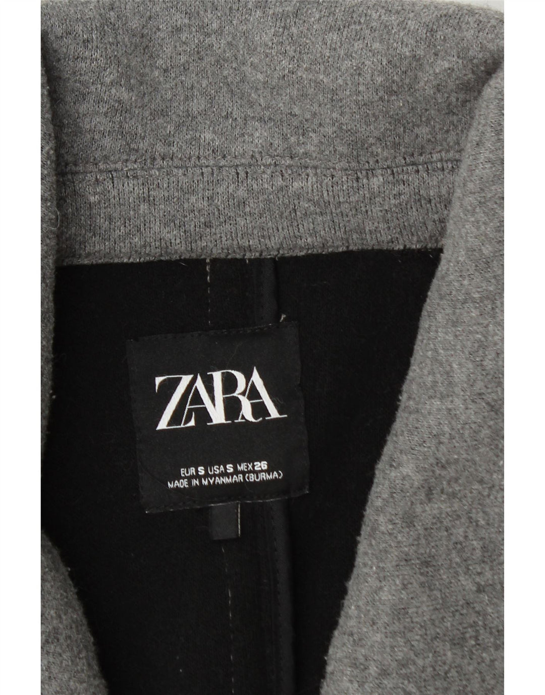 Zara Manteau surdimensionné pour femme UK 10 Petit Gris