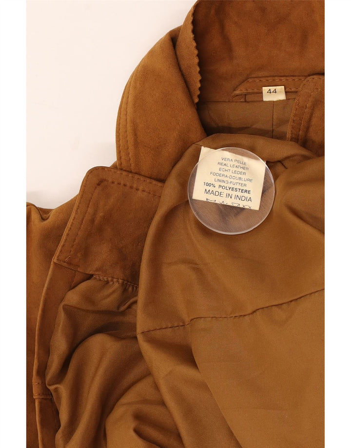 Veste en daim femme vintage IT 44 Cuir marron moyen