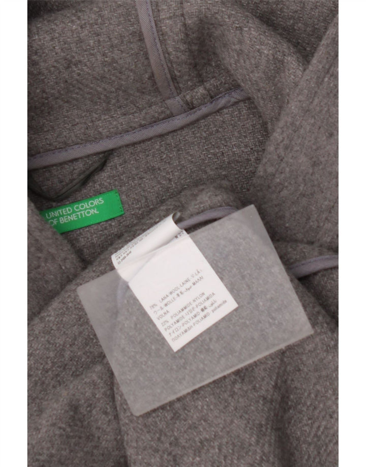 BENETTON Duffle-coat à capuche pour homme UK 42 XL Gris Laine