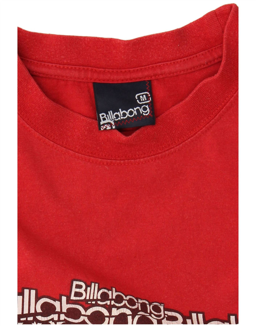 BILLABONG T-Shirt Graphique Homme Rouge Moyen Coton