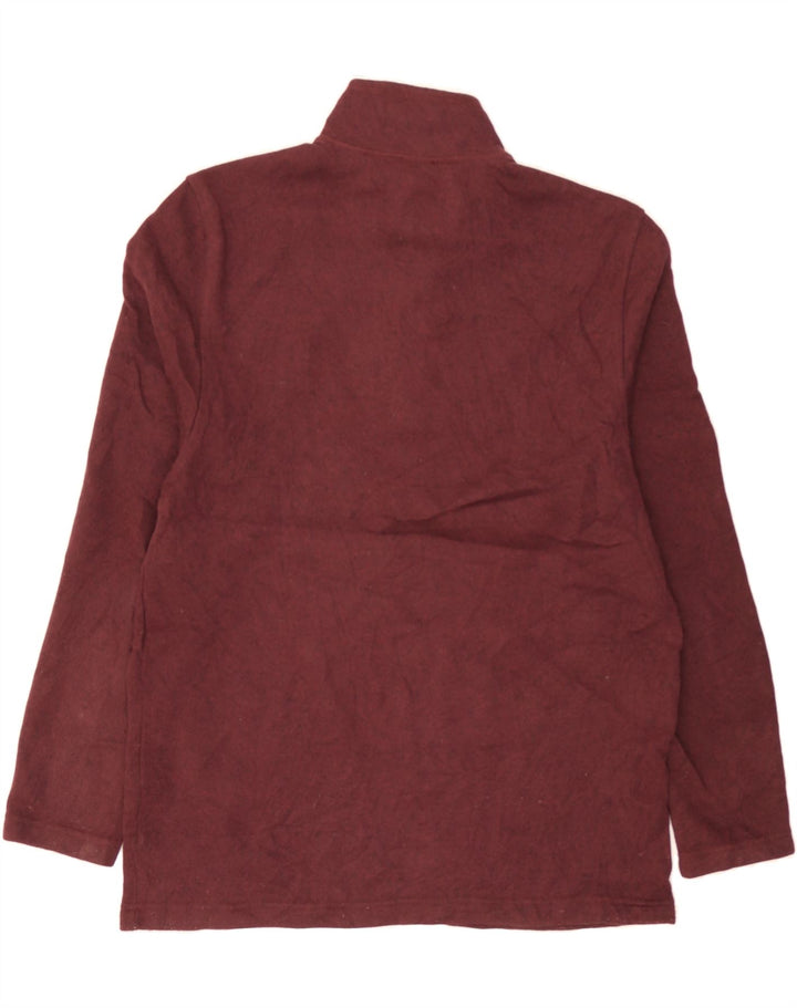 IZOD Mens Zip Neck Sweatshirt Jumper Large Burgundy Polyester Vintage Izod and Second-Hand Izod from Messina Hembry 