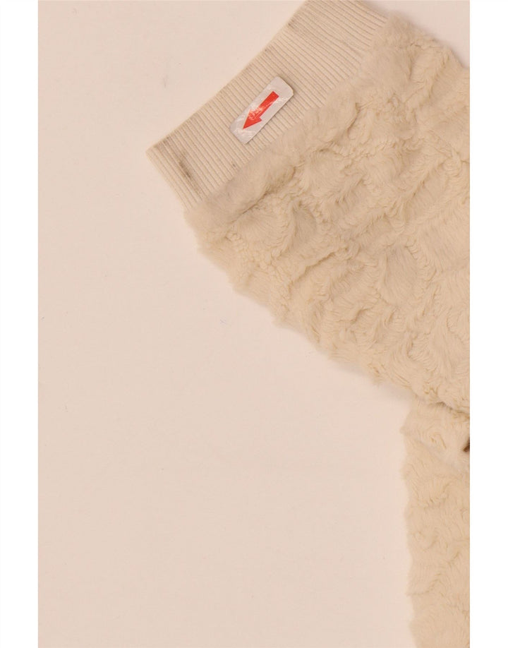Zara Pull polaire pour femme UK 12 Medium Off White Polyester