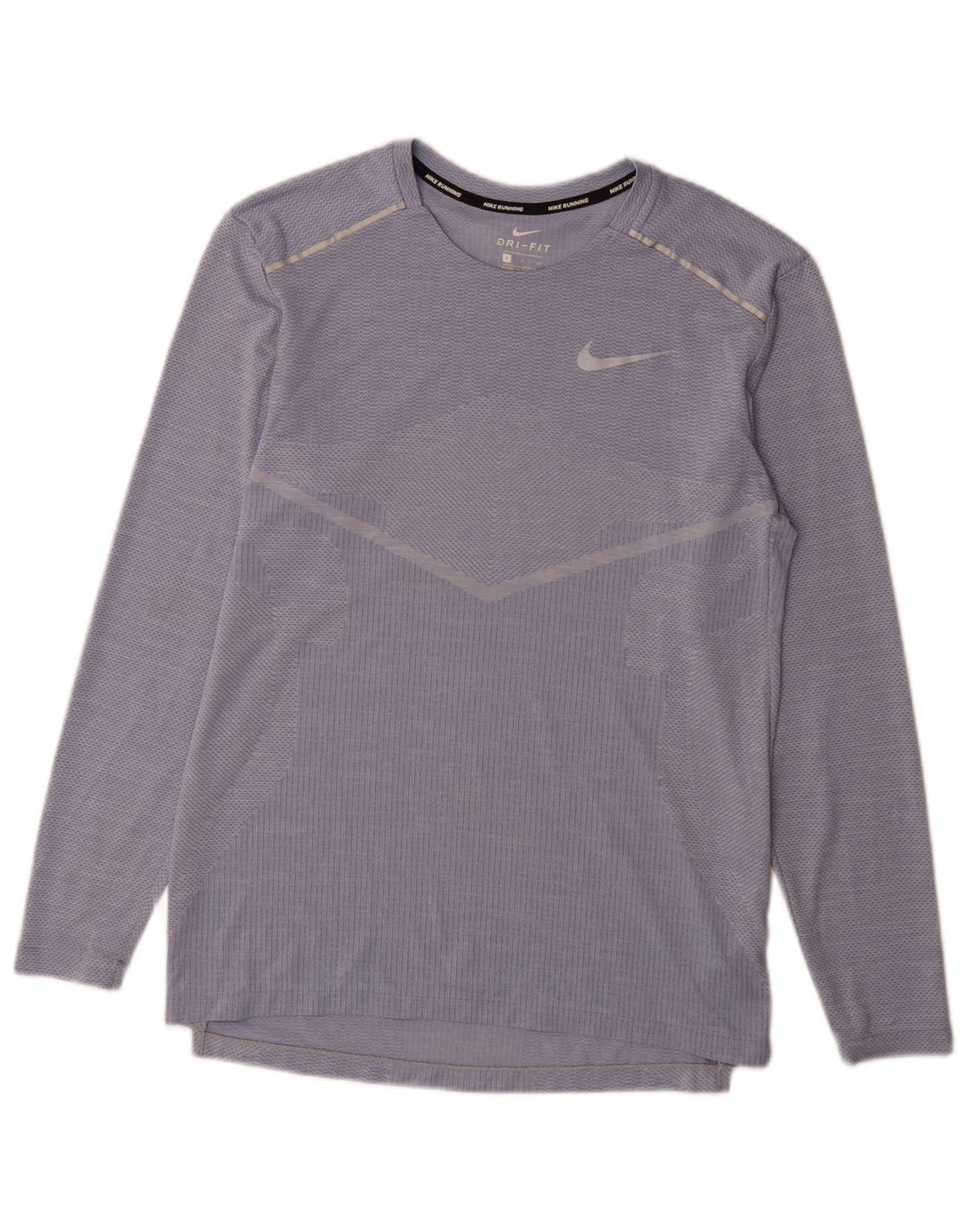 Nike Haut Dri Fit à manches longues pour homme en polyester à fines rayures bleues