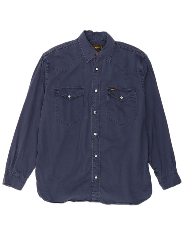 Lee Chemise Homme Small Bleu Marine Coton