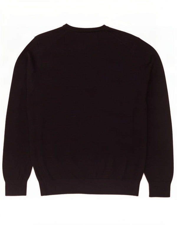 Marks & Spencer Pull à col rond pour homme en laine mérinos violet moyen