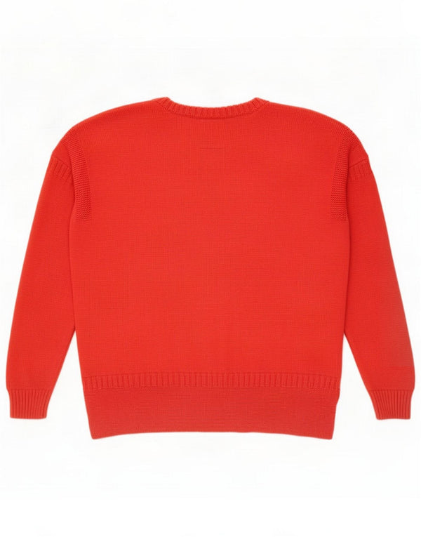 Joules Pull col rond pour femme UK 12 Coton rouge moyen