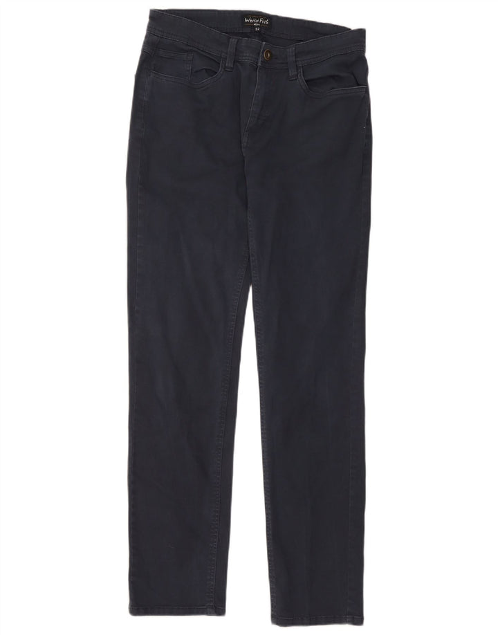 Weird Fish Pantalon décontracté slim pour homme W32 L31 Bleu marine
