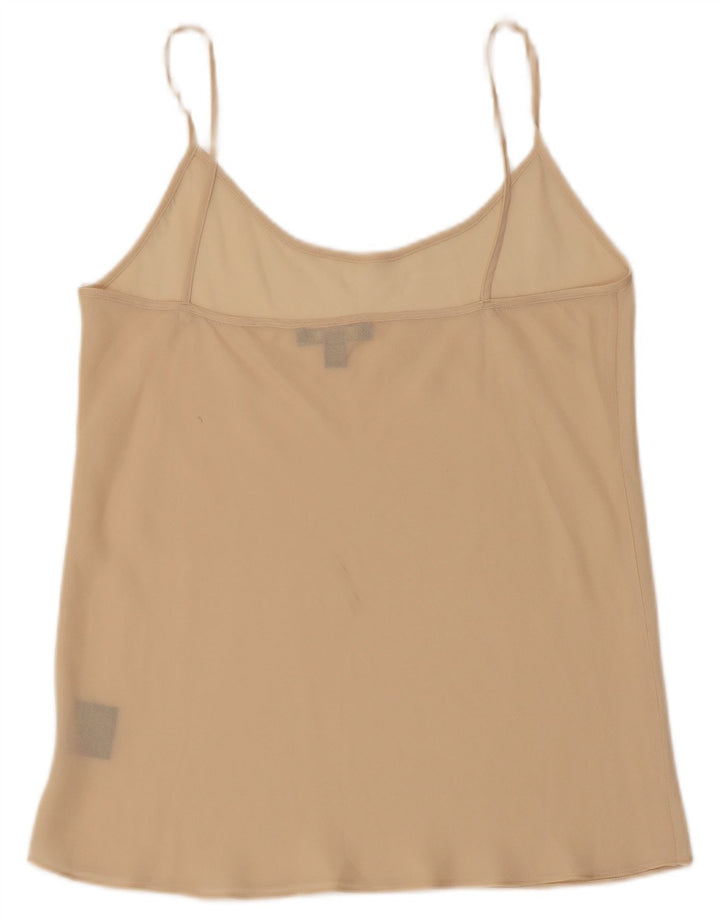 RALPH LAUREN Womens Cami Top UK 12 Medium Beige Polyester