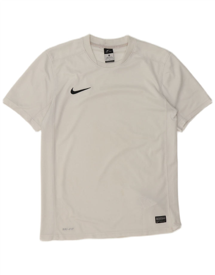 Nike Hommes Dri Fit T-Shirt Haut Moyen Blanc Polyester