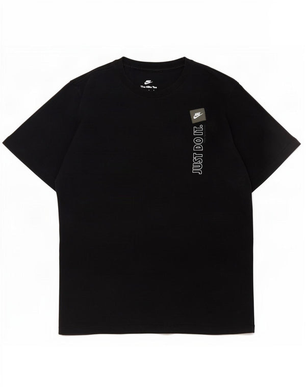 Nike T-shirt graphique pour homme en coton noir Taille L