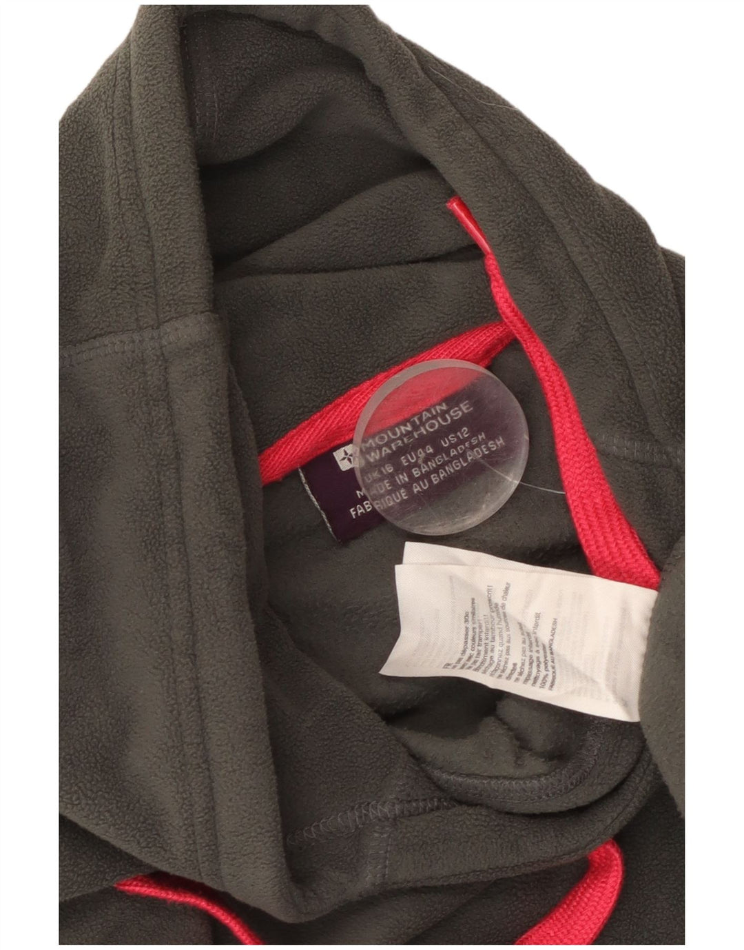 Mountain Warehouse Pull polaire à capuche pour femme UK 16 Large Gris Polyester