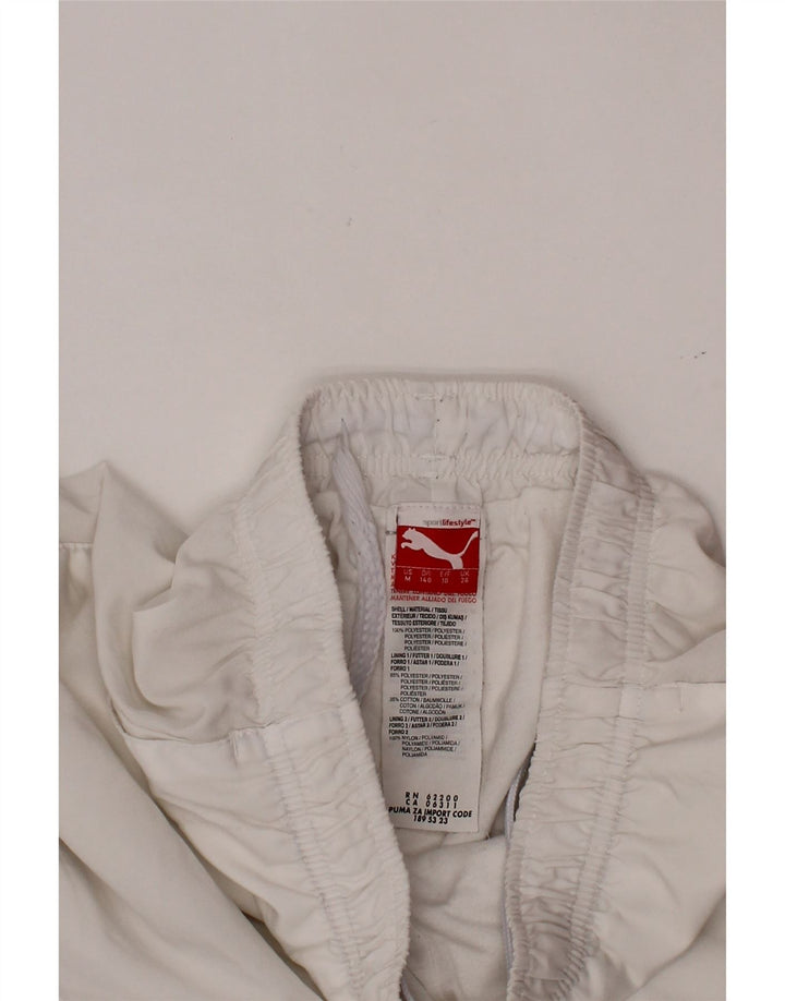 PUMA Pantalon de survêtement garçon 9-10 ans Blanc Polyester