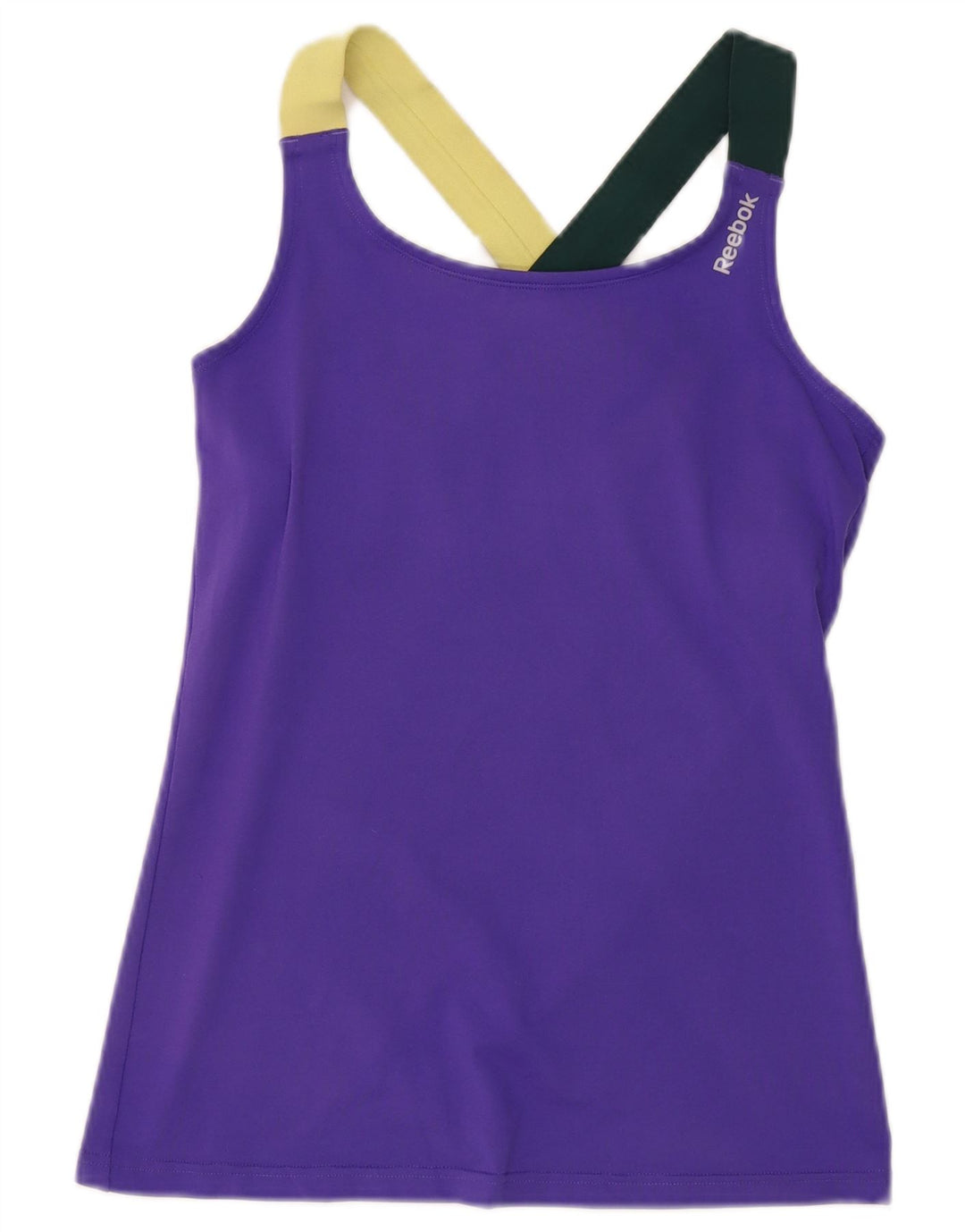 Reebok Débardeur Femme UK 8/10 Petit Violet Colourblock Polyester
