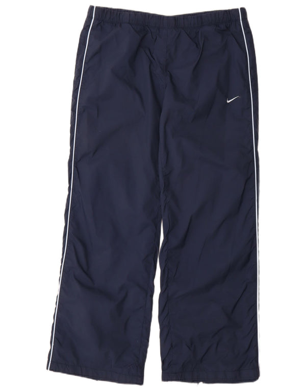 NIKE Pantalon de survêtement pour femme UK 10/12 Nylon bleu marine moyen
