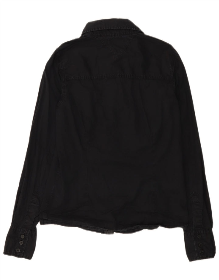 Tommy Hilfiger Chemise Femme UK 12 Coton Noir Moyen