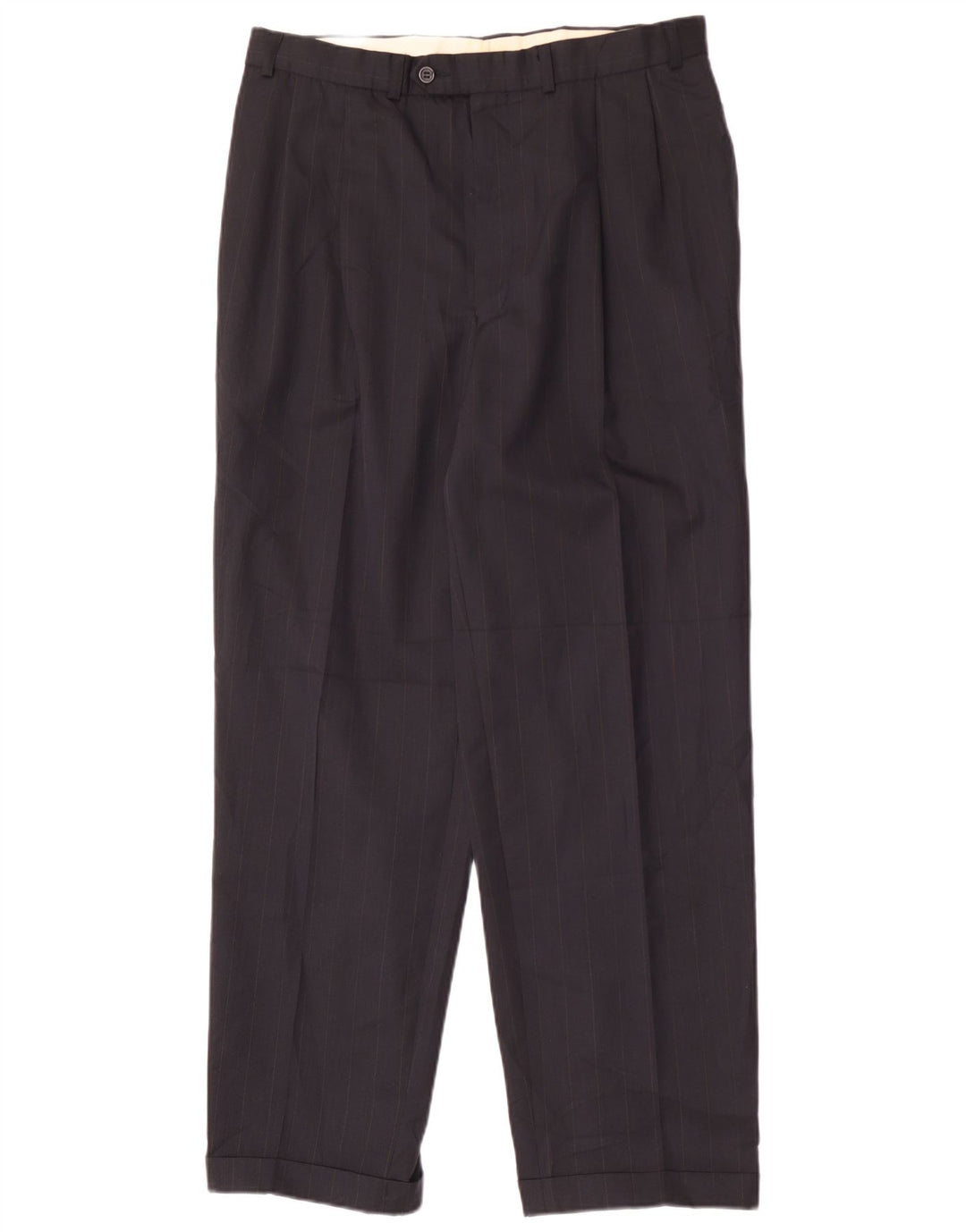 Marks & Spencer Pantalon de costume pour homme W36 L31 Bleu marine Polyester