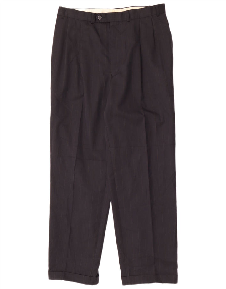 Marks & Spencer Pantalon de costume pour homme W36 L31 Bleu marine Polyester