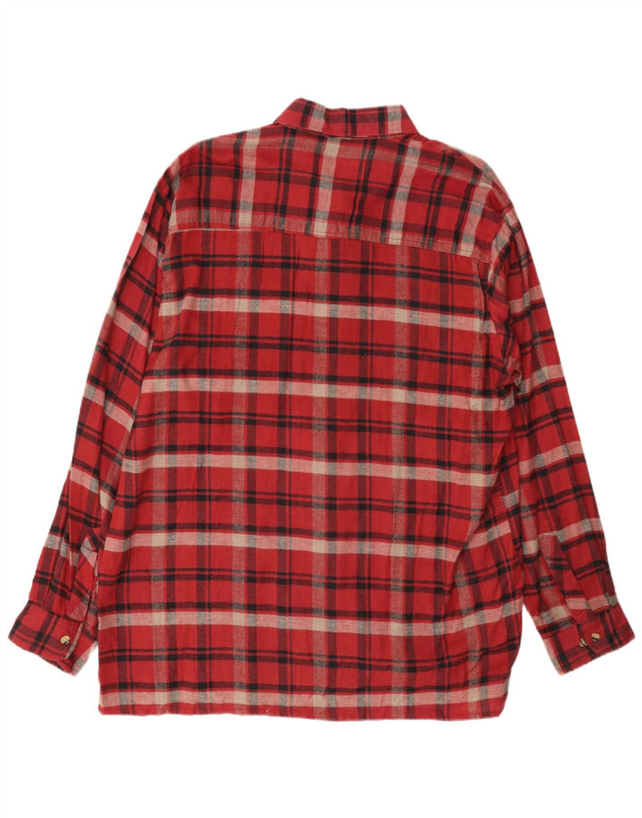 Nathan Jones Chemise en flanelle pour homme XL en coton à carreaux rouges