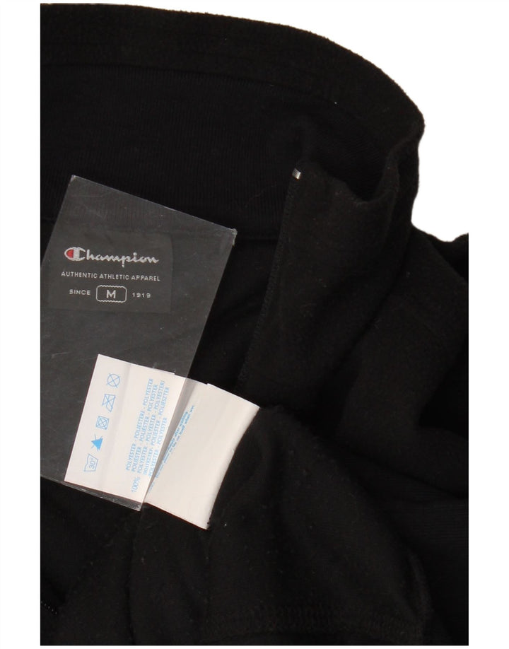 Champion Pull polaire à col zippé pour femme UK 14 Medium Noir Polyester