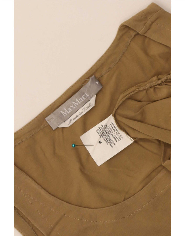 Max Mara Débardeur sans manches pour femme UK 12 Coton beige moyen