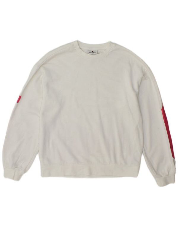 Champion Sweat-shirt graphique pour femme UK 20 2XL Blanc Coton