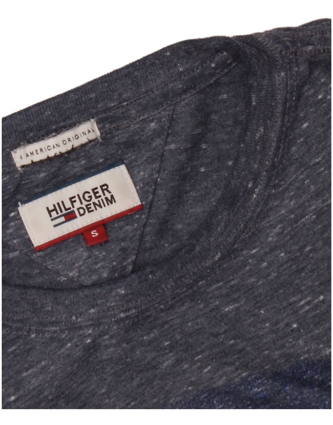 TOMMY HILFIGER T-Shirt Graphique Homme Petit Bleu Colorblock