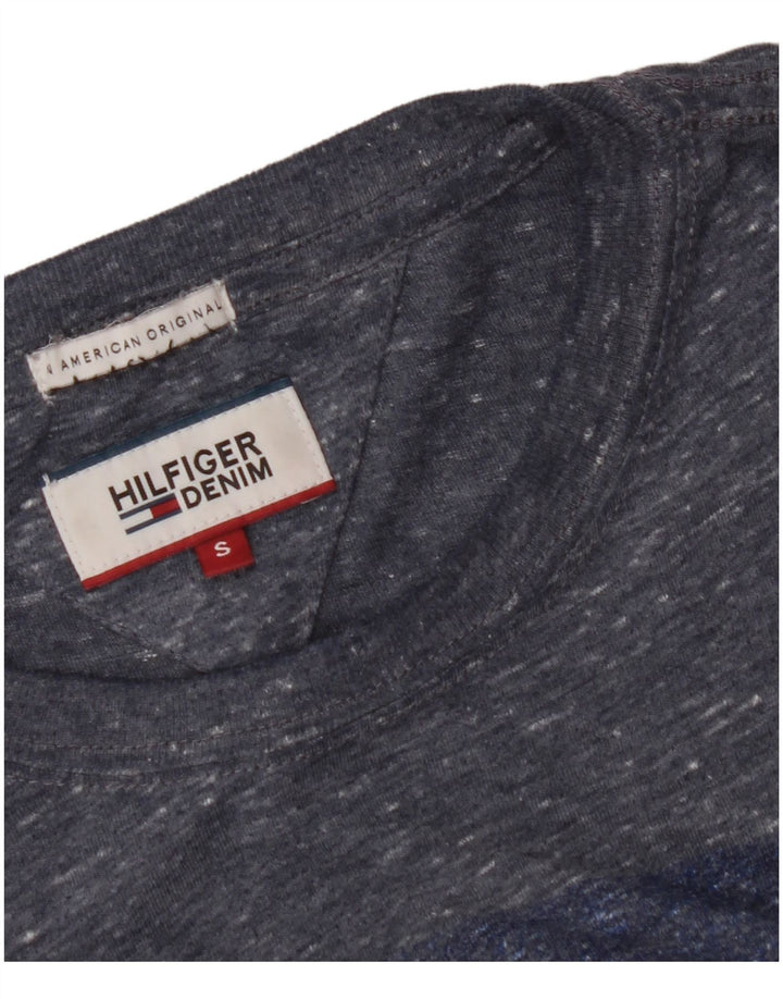 TOMMY HILFIGER T-Shirt Graphique Homme Petit Bleu Colorblock