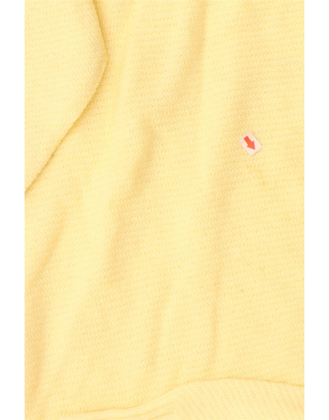 VINTAGE Femme Crew Neck Jumper Pull UK 14 Laine Jaune Moyen