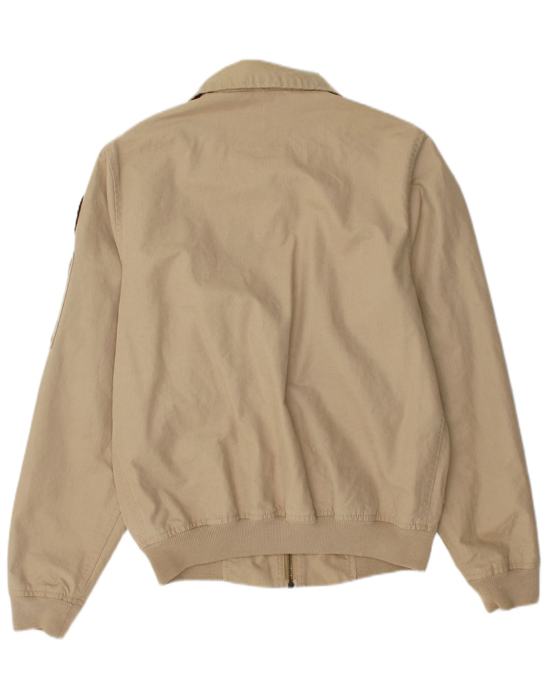 SCOTCH & SODA Veste Bomber Graphique Homme UK 36 Petit Coton Beige