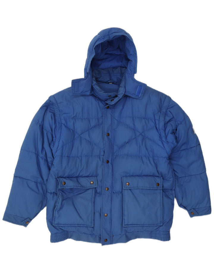 Creation Veste matelassée à capuche pour homme IT 50 Large Bleu Polyester