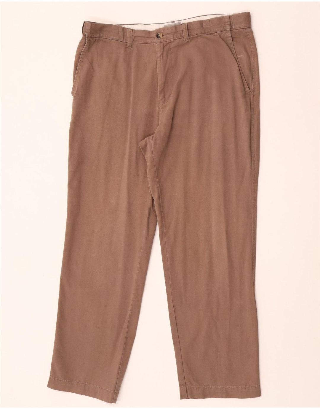 Marks & Spencer Pantalon Chino Coupe Regular Homme W36 L29 Marron Coton