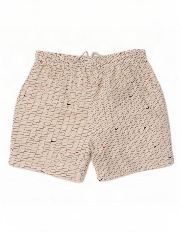 Nike Short de sport graphique pour homme Blanc moyen Polyester