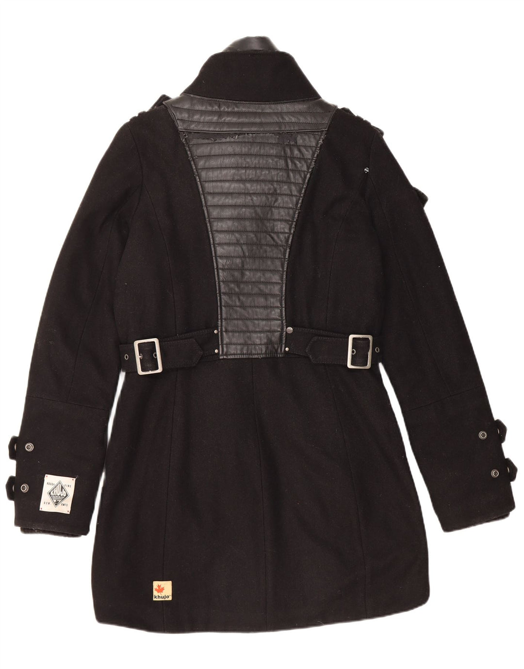 KHUJO Manteau militaire pour homme UK 38 Medium Noir Nylon