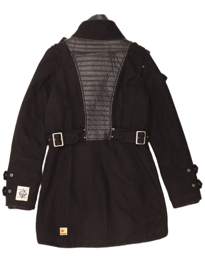 KHUJO Manteau militaire pour homme UK 38 Medium Noir Nylon