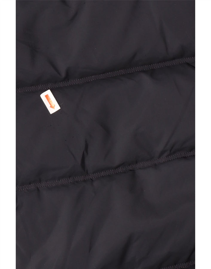 TOMMY HILFIGER Manteau matelassé à capuche pour femme UK 10 Small Bleu marine Polyester