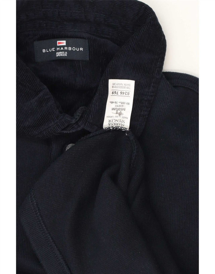 Marks & Spencer Polo à Manches Longues Blue Harbour Homme Bleu Marine Moyen